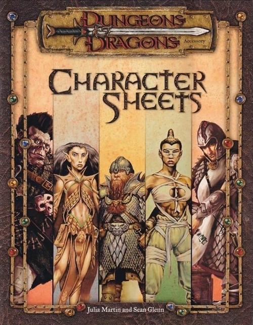 D&D 3.5 - Character Sheets (B Grade) (Genbrug)